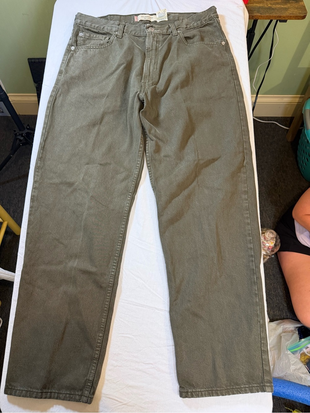 Levi's Olive/Taupe Straight-Leg Chinos